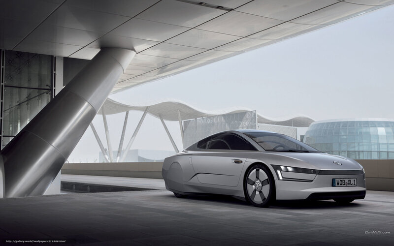 Silver concept car in modern setting