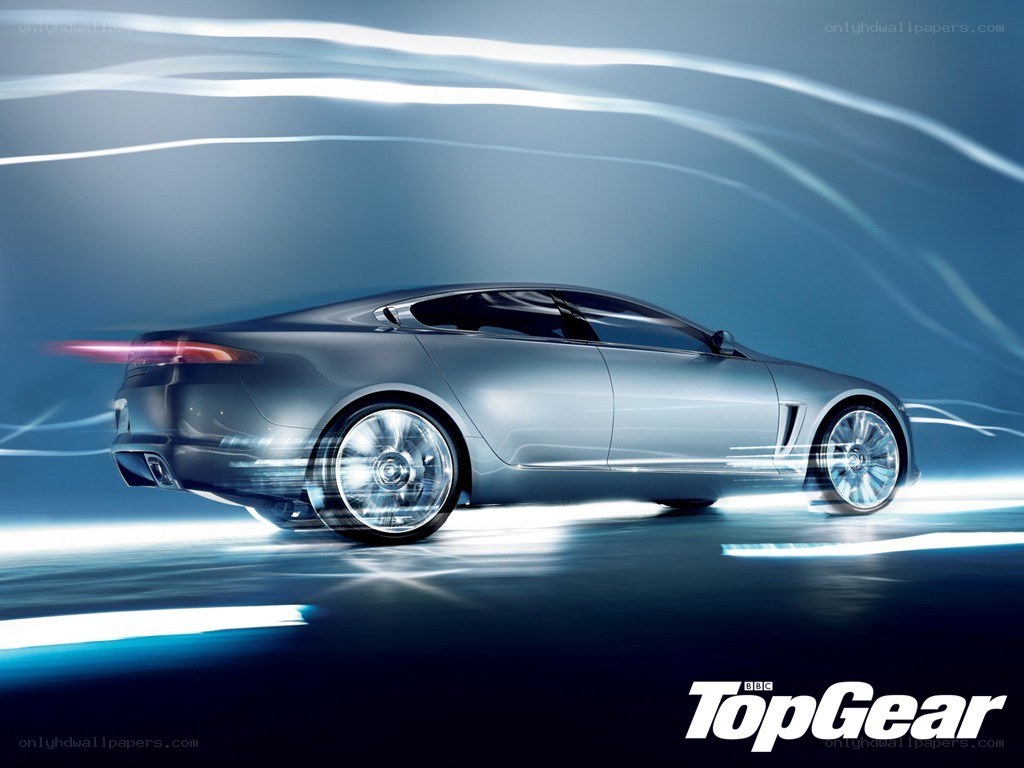silver concept car in motion