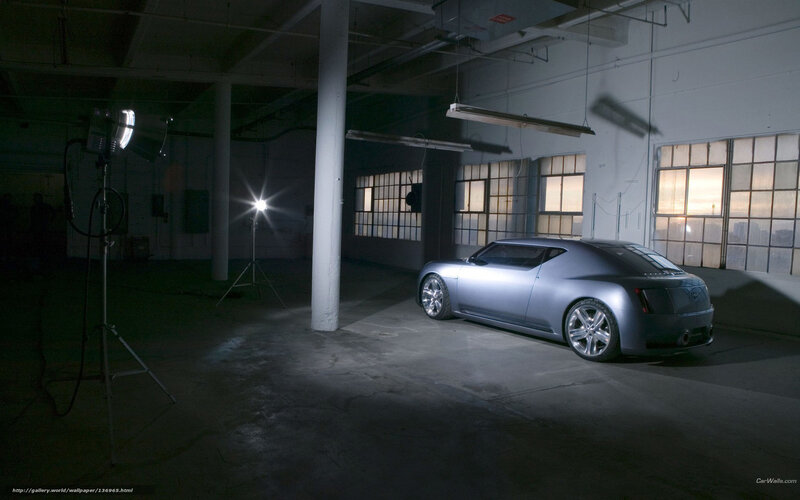 Silver concept car in studio