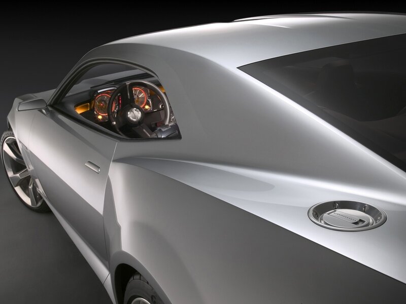 Silver concept car interior