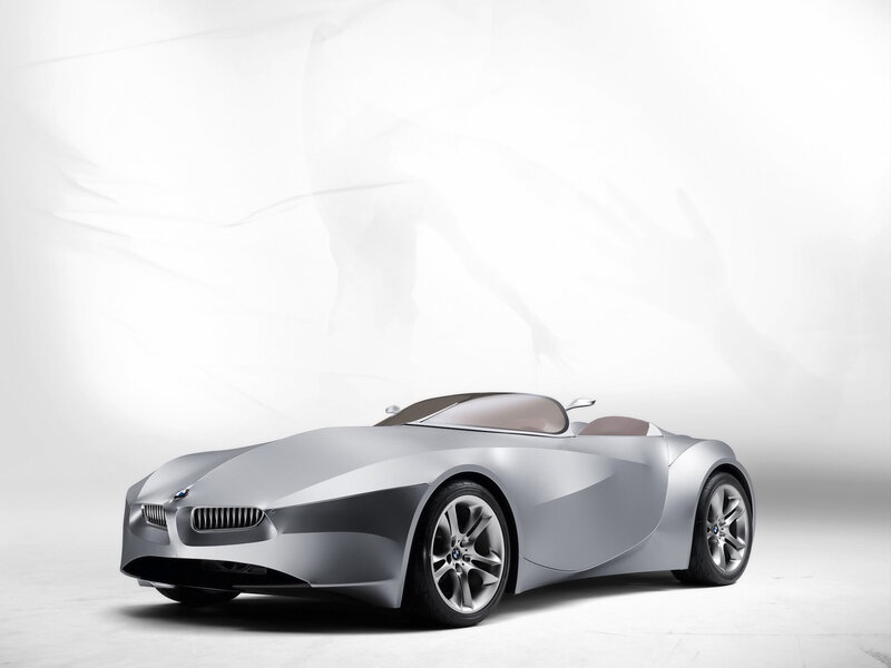 Silver Concept Car — Minimalist, 3d Render, Studio