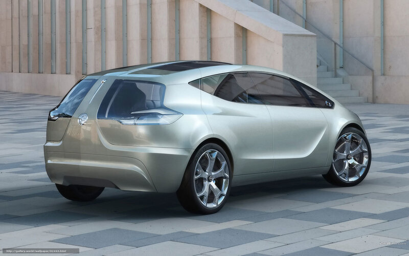 Silver Concept Car — Modern, 3d Render, Building, Stairs
