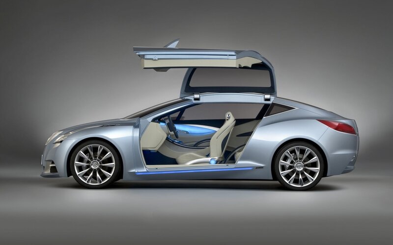 Silver Concept Car — Modern, 3d Render, Car Door, Car Seat