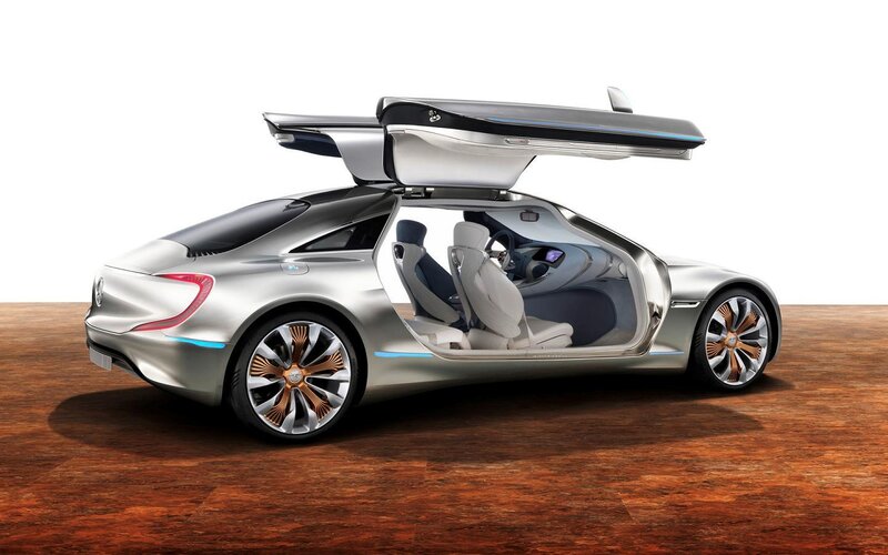 Silver Concept Car — Modern, 3d Render, Car Door, Wheel