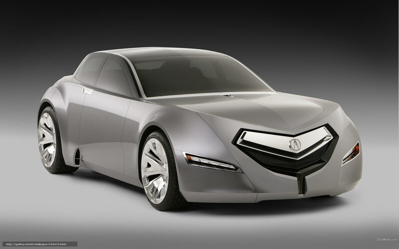 Silver Concept Car — Modern, 3d Render, Grille