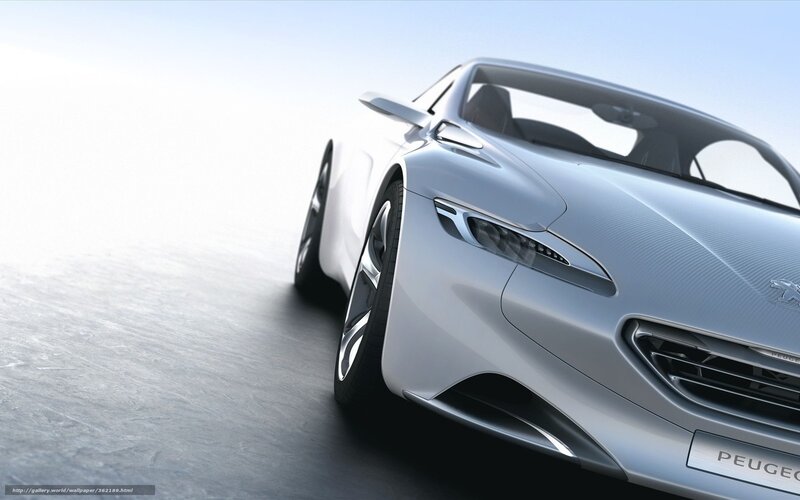 Silver Concept Car — Modern, 3d Render, Headlight