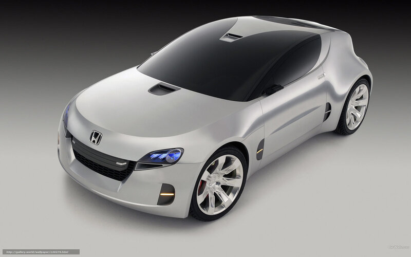 Silver Concept Car — Modern, 3d Render, Headlights