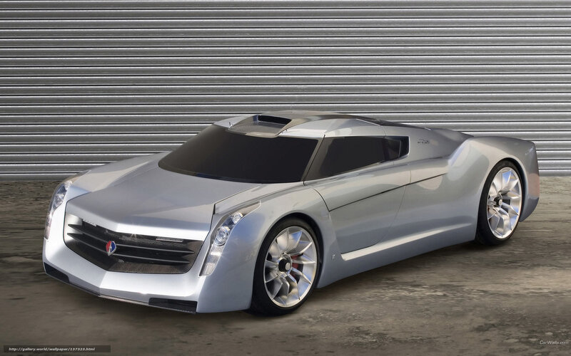 Silver Concept Car — Modern, 3d Render, Metallic Wall