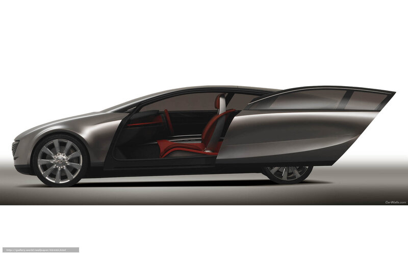Silver Concept Car — Modern, 3d Render, Red Seats