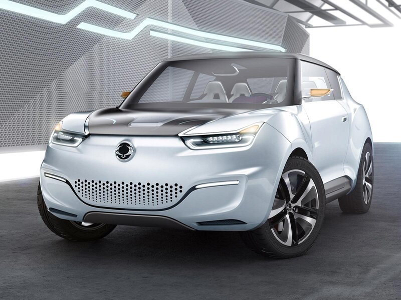 Silver Concept Car — Modern, 3d Render, Showroom