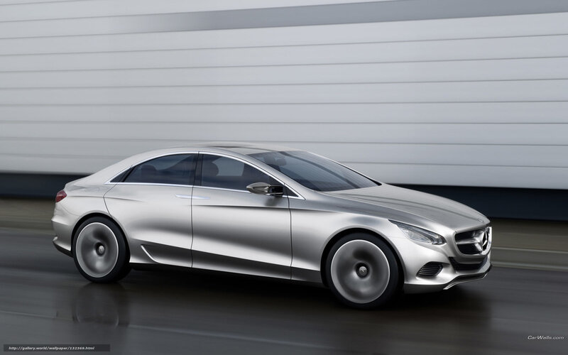 Silver Concept Car — Modern, 3d Render, Wall, Road
