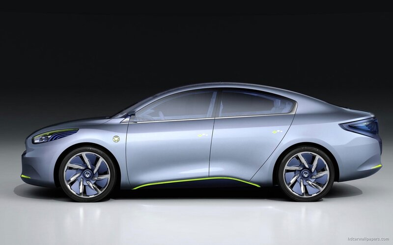 Silver Concept Car — Modern, 3d Render, Wheels, Headlights, Blue