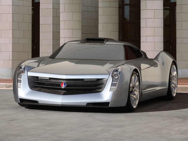 Silver Concept Car — Modern, Afternoon, 3d Render, Building, Columns