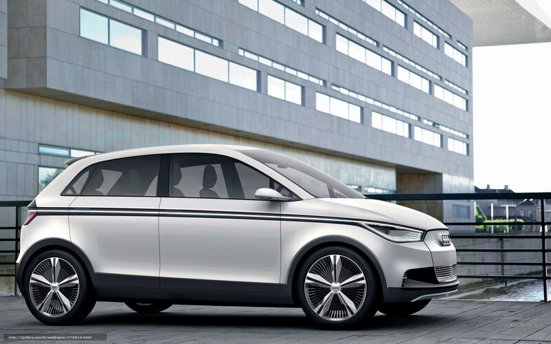 Silver Concept Car — Modern, Afternoon, 3d Render, Building, Fence