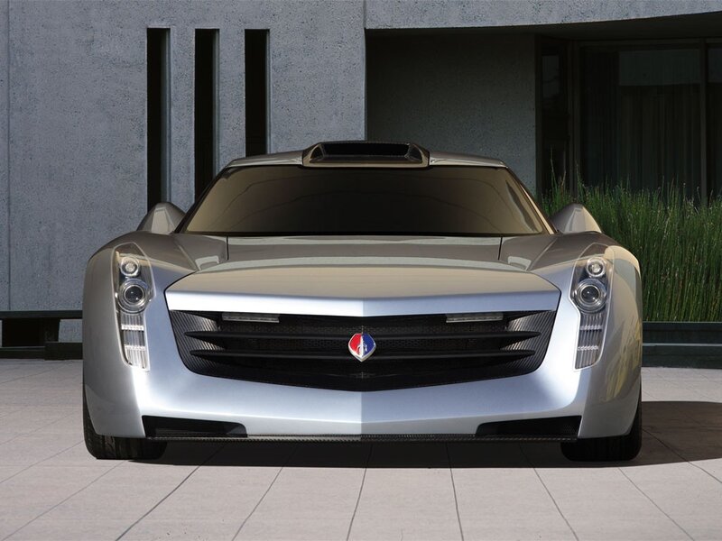 Silver Concept Car — Modern, Afternoon, 3d Render, Building, Plants