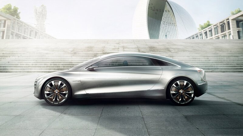 Silver Concept Car — Modern, Afternoon, 3d Render, Building, Stairs