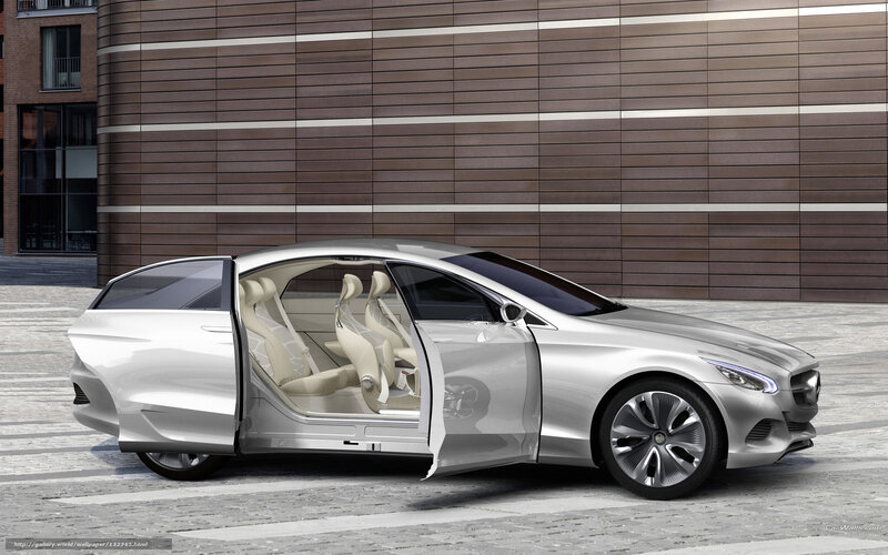 Silver Concept Car — Modern, Afternoon, 3d Render, Car Door, Building