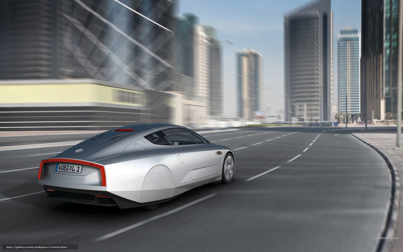 Silver Concept Car — Modern, Afternoon, 3d Render, City Street