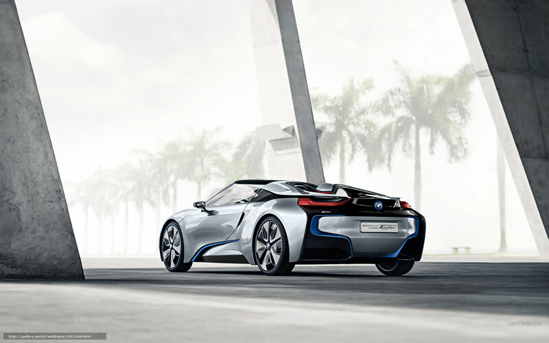 Silver Concept Car — Modern, Afternoon, 3d Render, Palm Trees