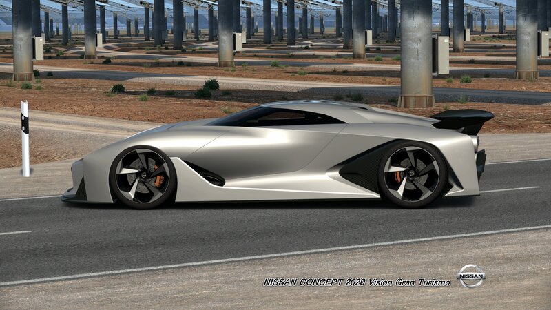 Silver Concept Car — Modern, Afternoon, 3d Render, Road