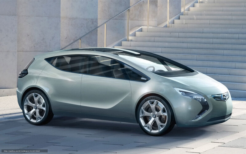 Silver Concept Car — Modern, Afternoon, 3d Render, Stairs