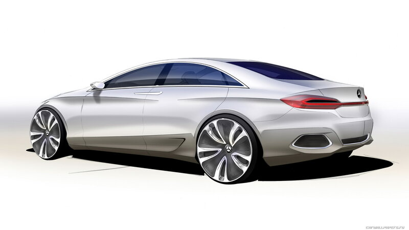 Silver Concept Car — Modern, Illustration