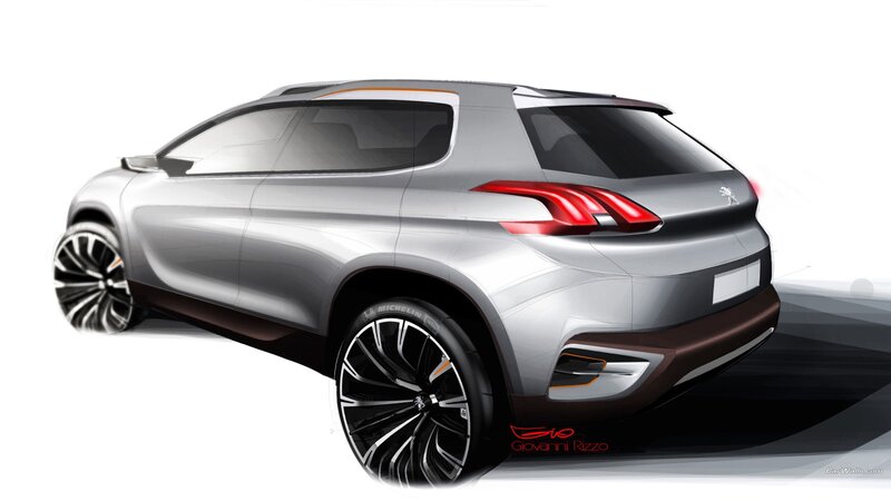 Silver Concept Car — Modern, Illustration, Wheel