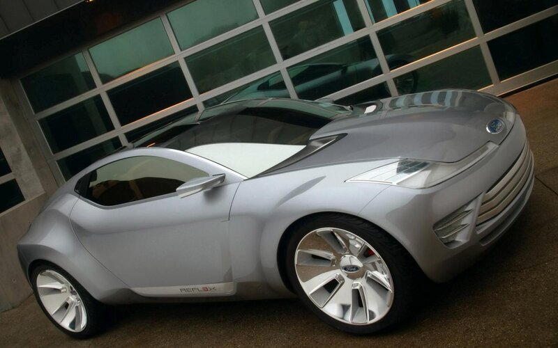 Silver Concept Car — Modern, Photograph, Building