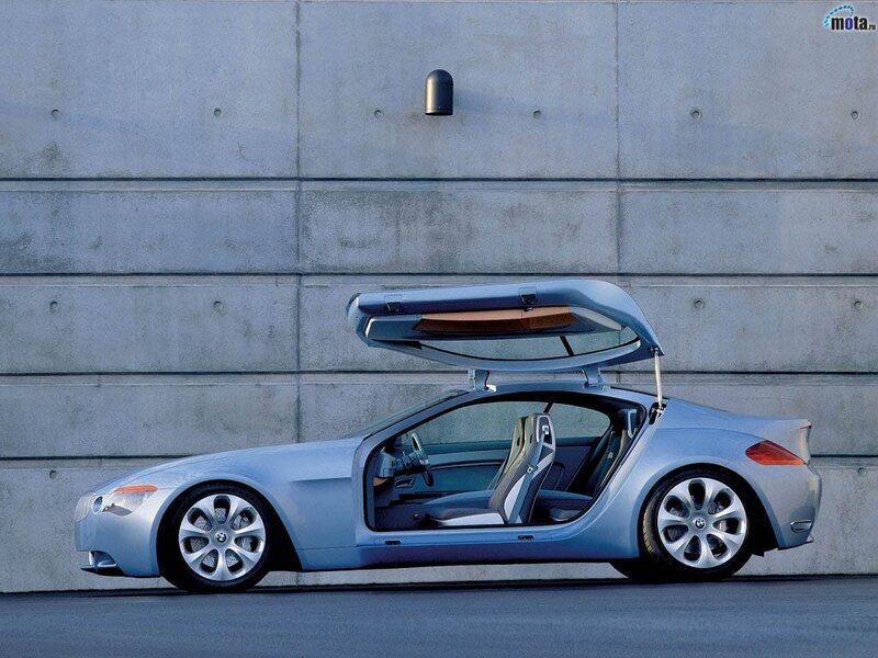 Silver Concept Car — Modern, Photograph, Concrete Wall