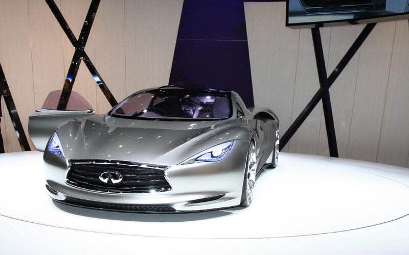 Silver Concept Car — Modern, Photograph, Display Stand