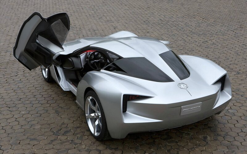 Silver Concept Car — Modern, Photograph, Open Door