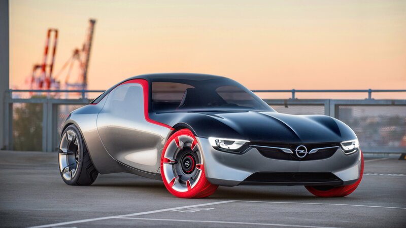 Silver Concept Car — Modern, Sunset