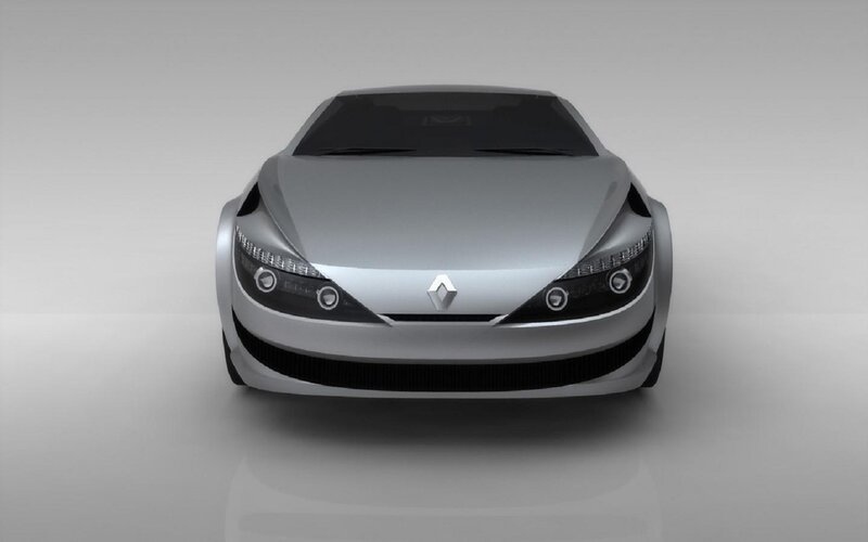Silver Concept Car — Neutral, 3d Render, Headlights