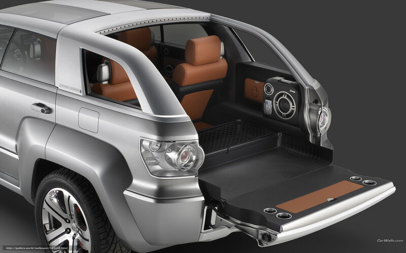 Silver Concept Car — Neutral, 3d Render, Open Rear Door