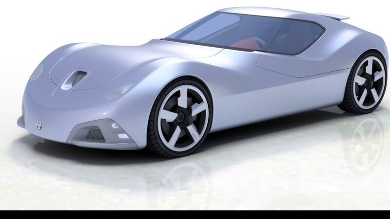 Silver Concept Car — Neutral, 3d Render, Wheel, Windshield