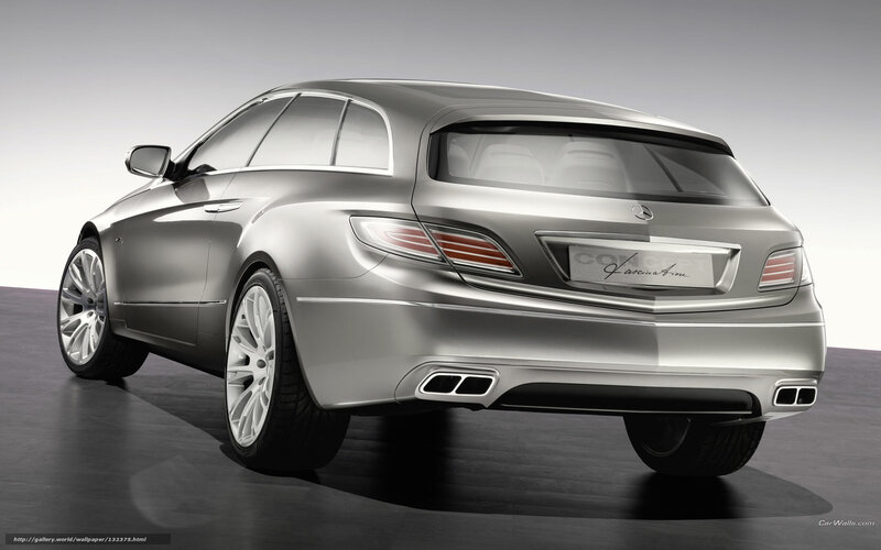 Silver Concept Car — Neutral, 3d Render, Wheels, Exhaust