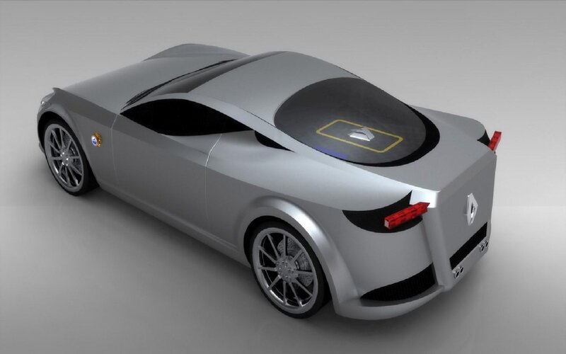 Silver Concept Car — Neutral, 3d Render, Wheels, Taillights