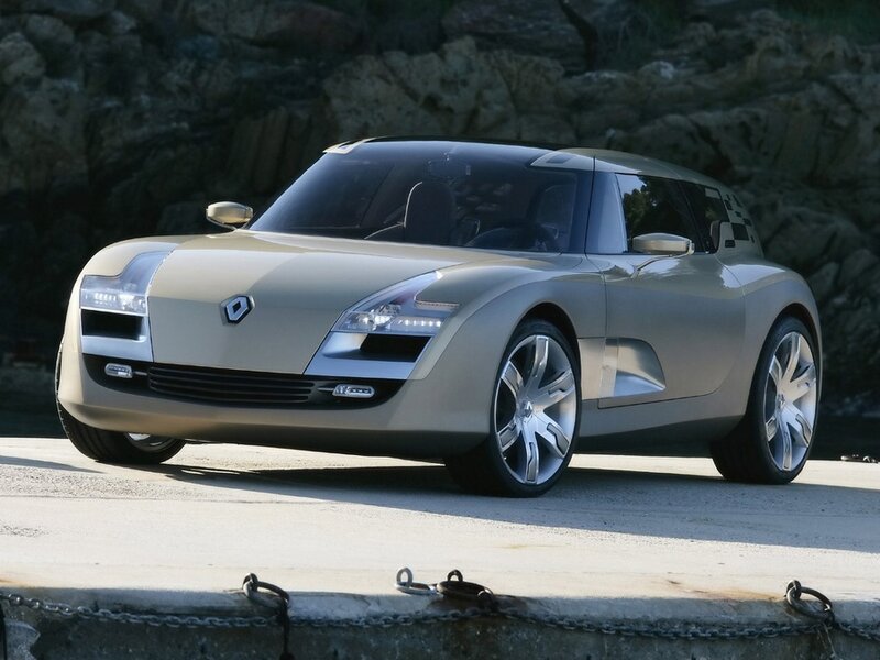 silver concept car on dock