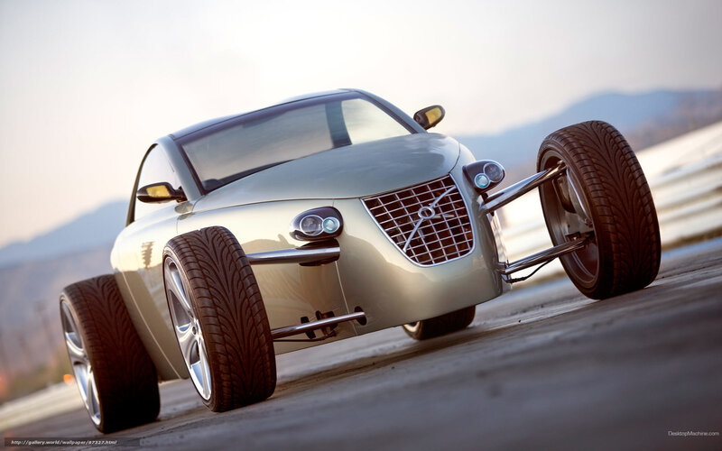 silver concept car on track
