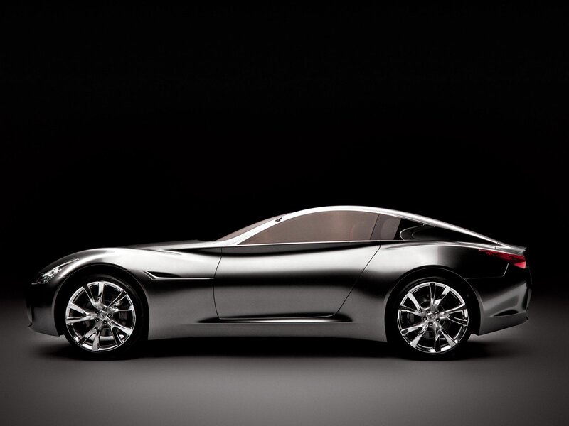 Silver Concept Car — Photograph, Dark Background