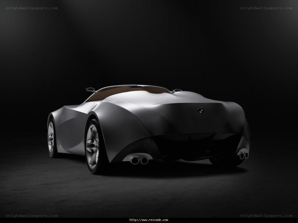 silver concept car rear view