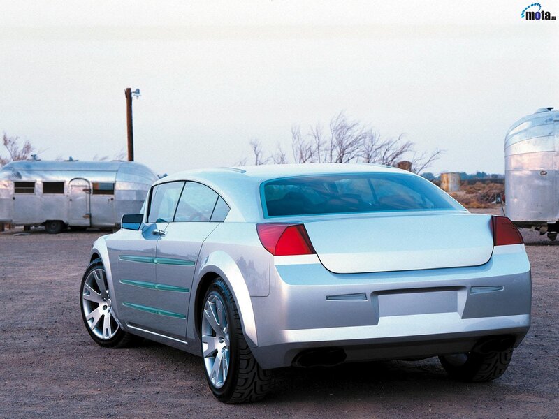 silver concept car rear view