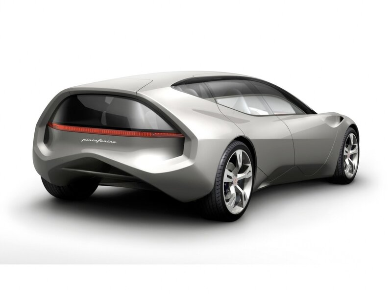 Silver concept car rear view