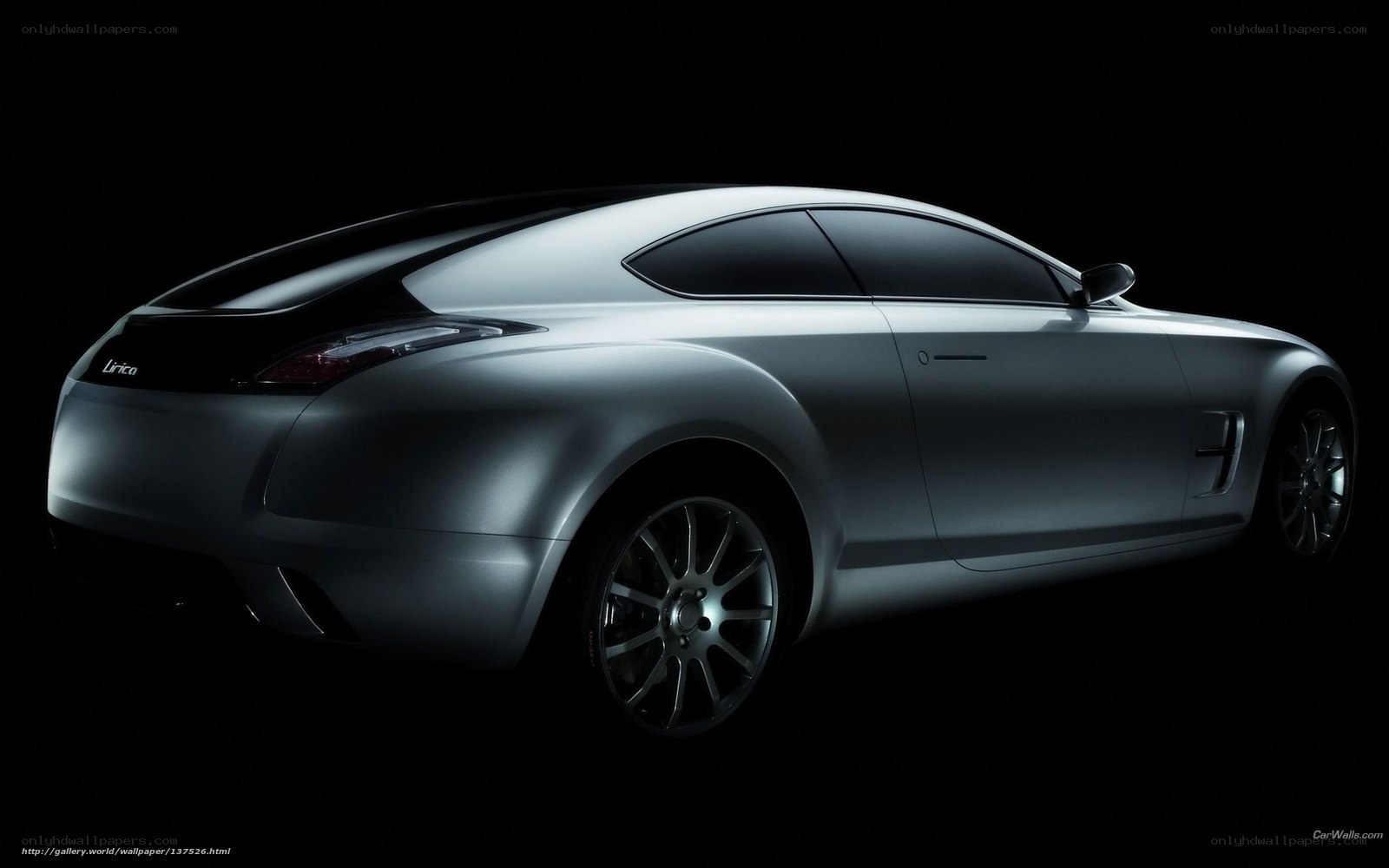 silver concept car rear view