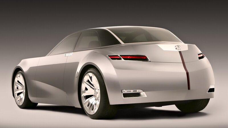 silver concept car rear view