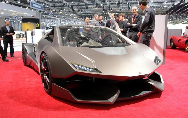 Silver Concept Car — Red, Neutral, Photograph