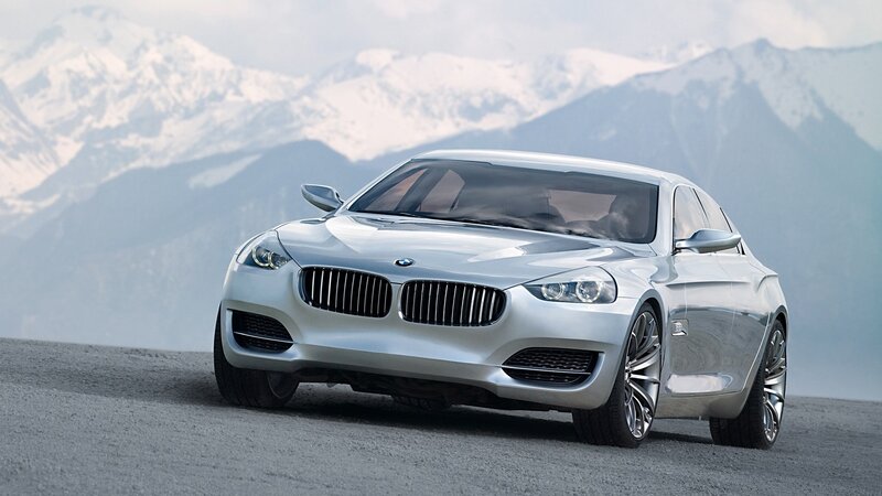 Silver Concept Car — Serene, 3d Render, Mountains