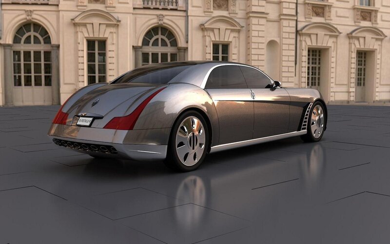 Silver Concept Car — Serene, 3d Render