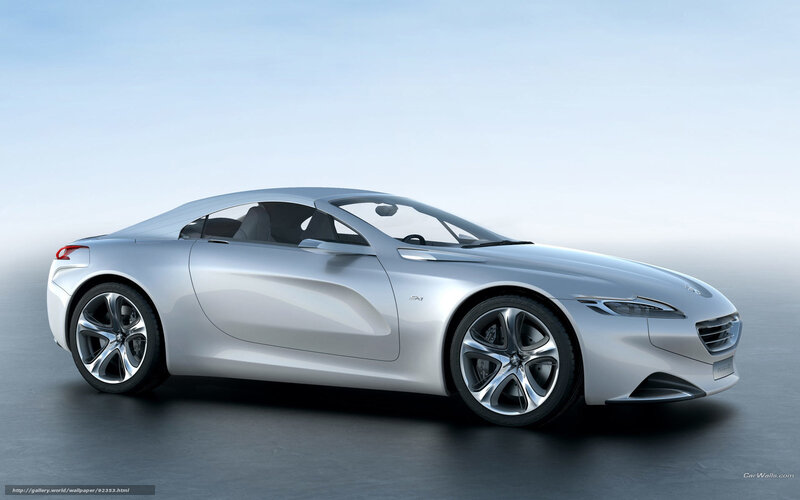 Silver Concept Car — Serene, 3d Render, Wheels