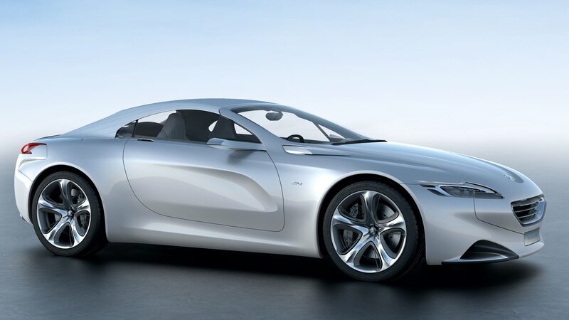 Silver Concept Car — Serene, 3d Render, Wheels, Windows